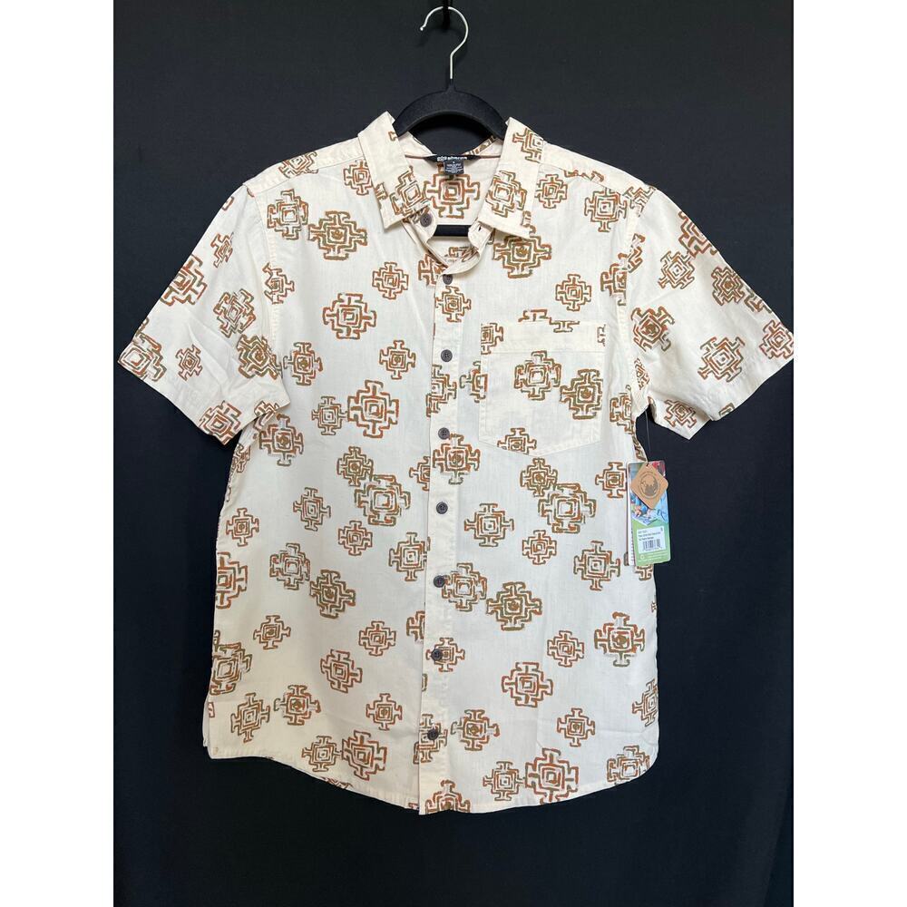 Men's Sherpa Adventure Gear Button Down, Short Sleeve, Slim, Small, Tharu, NWT